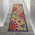 Red and Multicolor Indoor Outdoor Runner Rug
